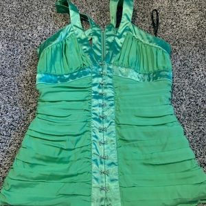 Green fitted night out top